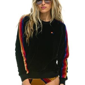 Aviator Nation Velvet Crewneck Sweatshirt